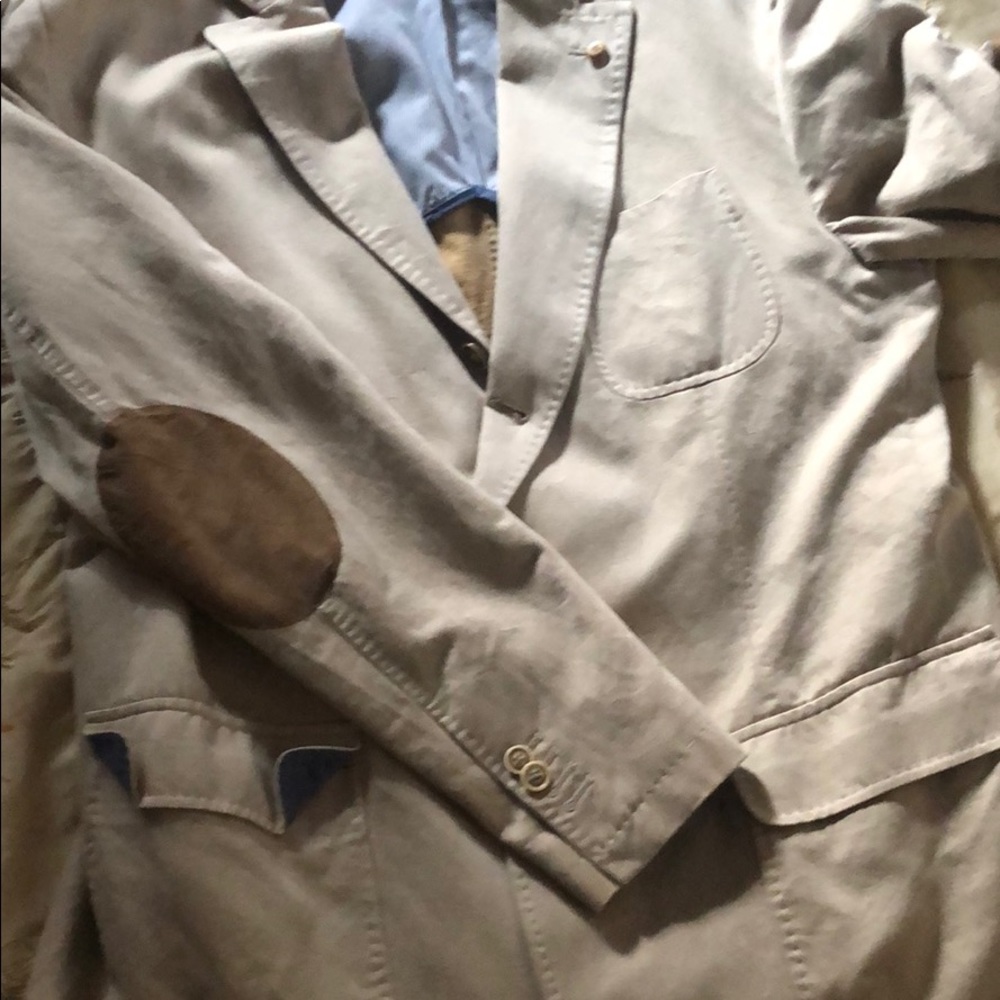 Massimo Dutti cotton linen blazer size 48 US